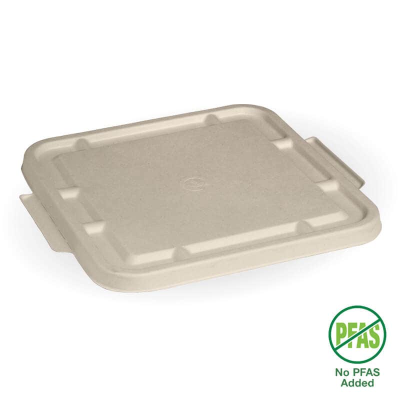 3, 4 & 5-Compartment Large Natural Plant Fibre Takeaway Lid 1