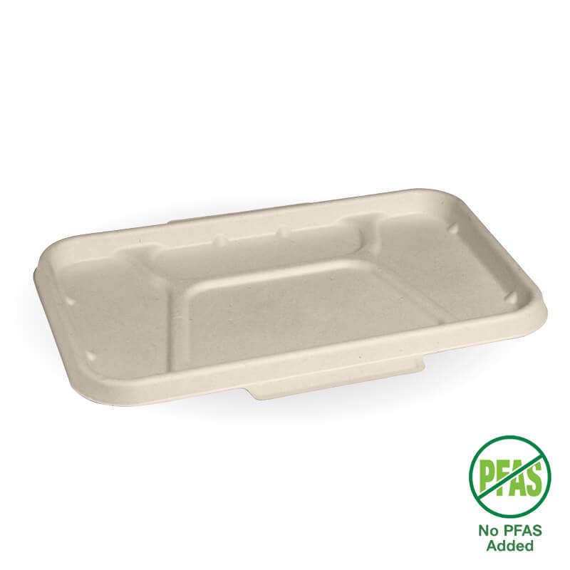 4-Compartment Natural Plant Fibre Takeaway Lid 1