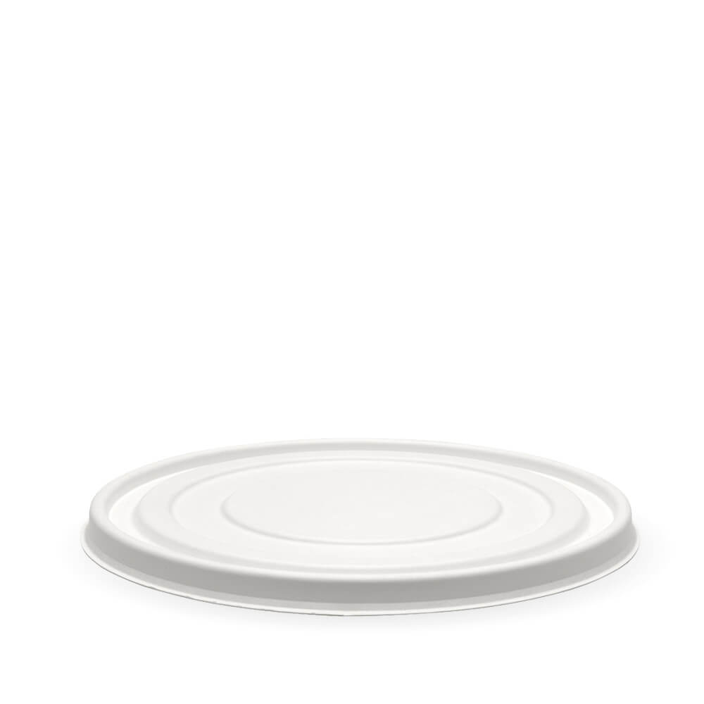 1,300ml White Plant Fibre BioBowl Lid