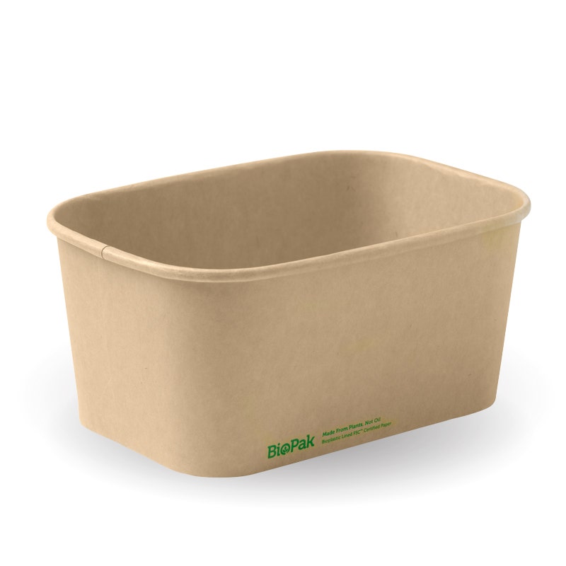 1,000ml Kraft BioBoard Takeaway Base 1