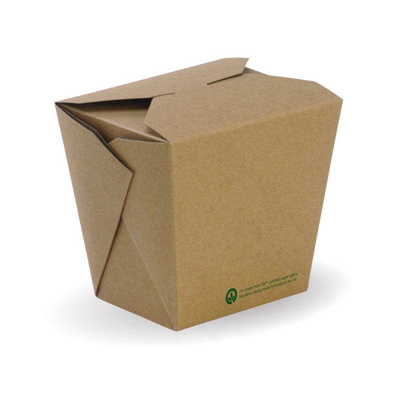960ml / 32oz BioBoard Noodle Box 1