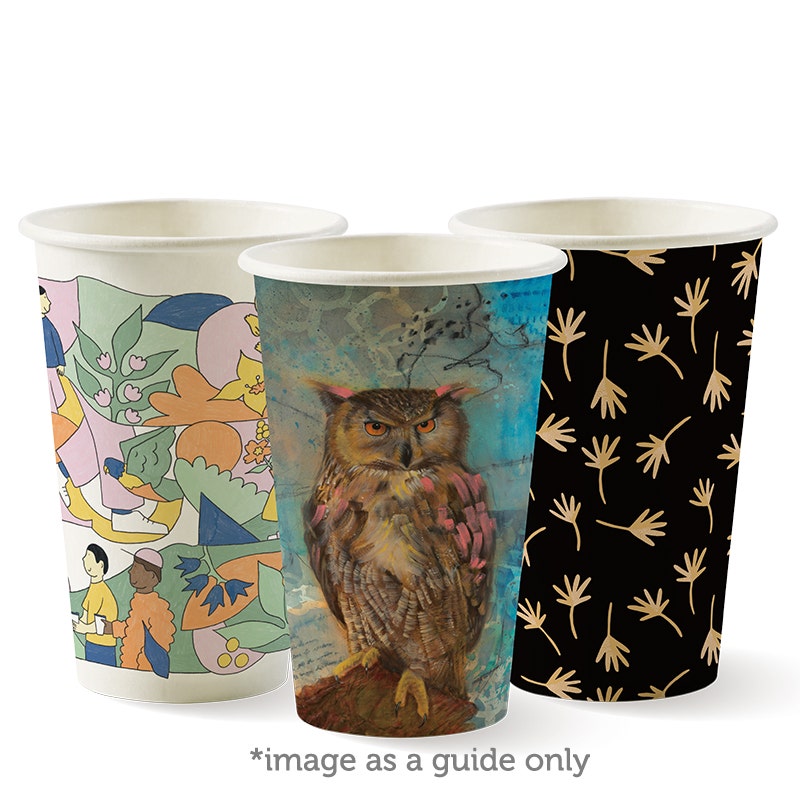 350ml / 12oz (80mm) Art Series Single Wall BioCup 1