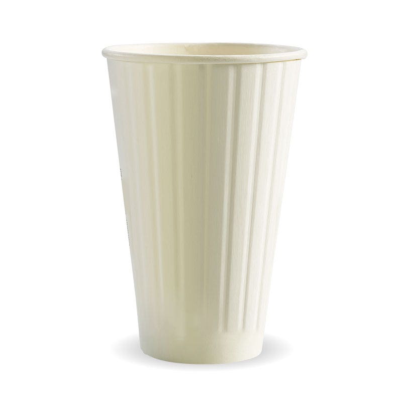 460ml / 16oz (90mm) White Double Wall BioCup 1
