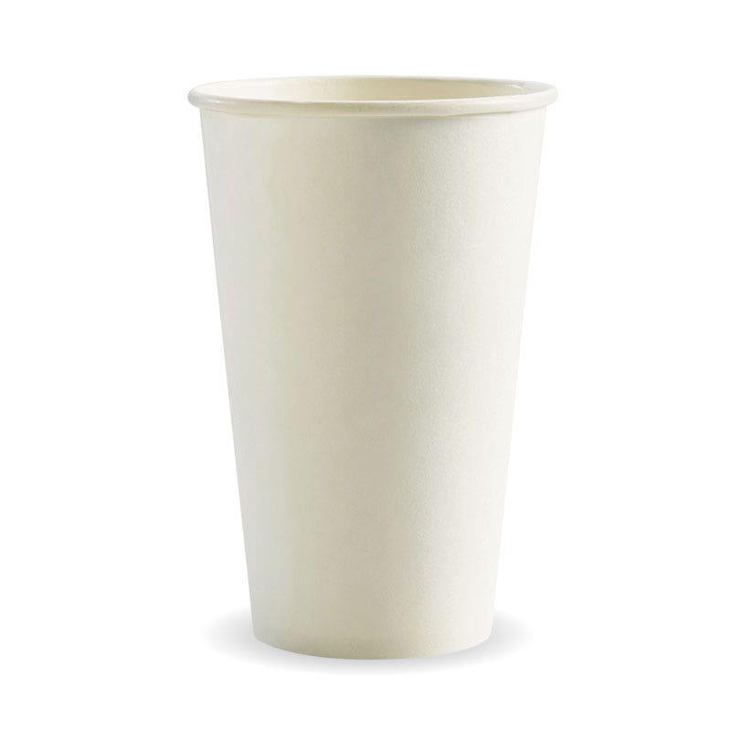 510ml / 16oz (90mm) White Single Wall BioCup 1