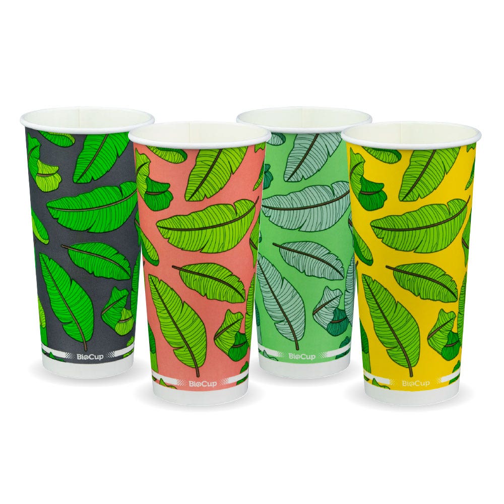 650ml / 22oz (90mm) Leaf Cold Paper BioCup 1