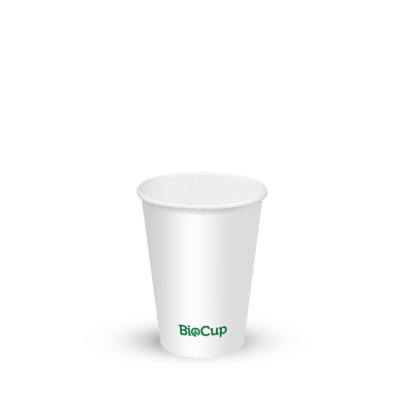 200ml / 6oz (73mm) White Cold Paper Water BioCup 1