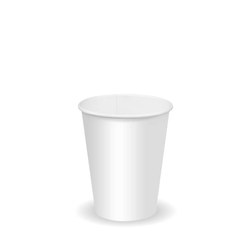 280ml / 8oz (80mm) White Cold Paper BioCup