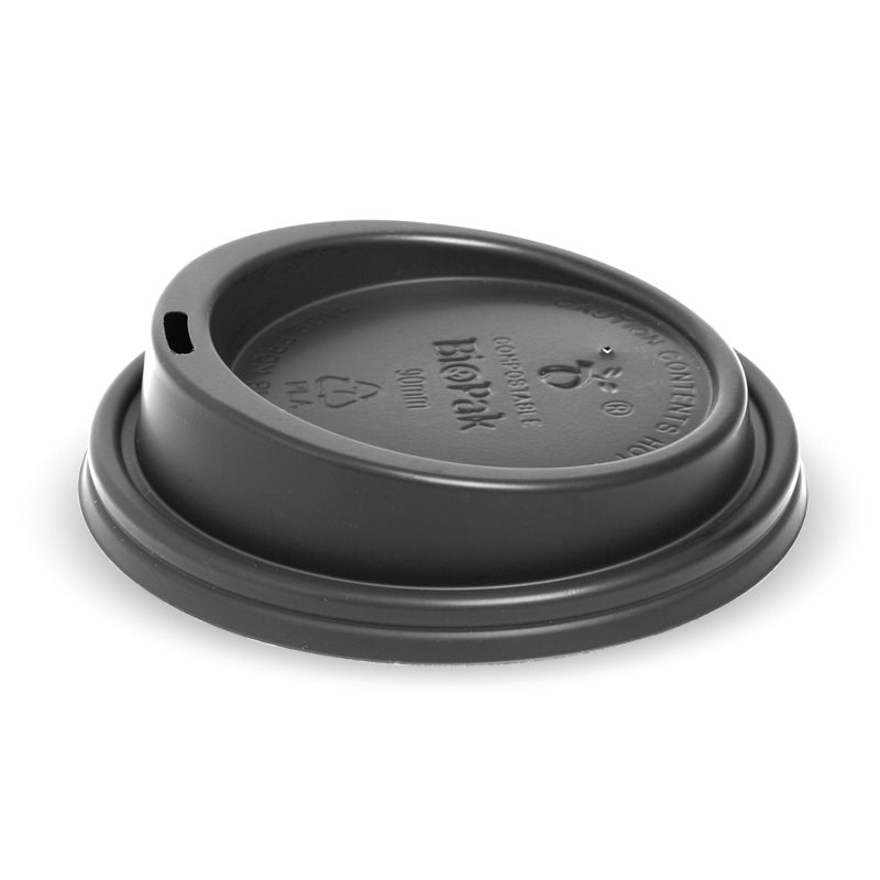 90mm Large Black PLA BioCup Lid 1