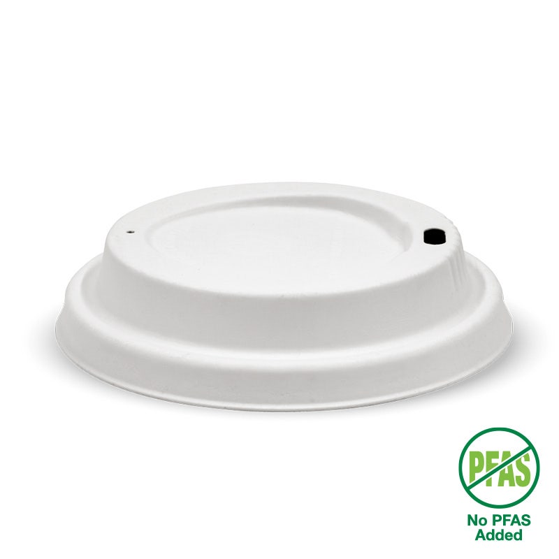 90mm Large White Plant Fibre BioCup Lid 1