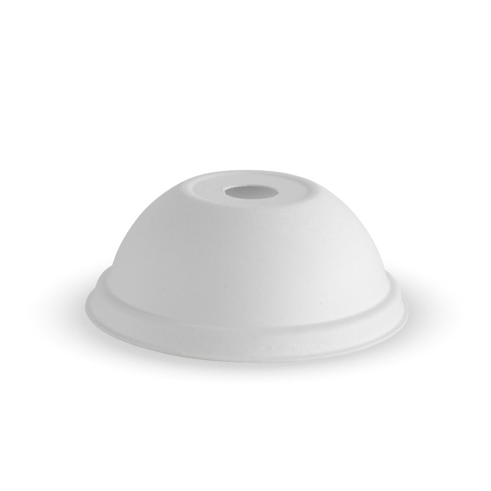 80mm Plant Fibre Dome Cold Paper BioCup Lid 1