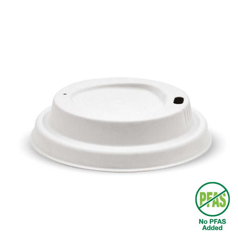80mm Small White Plant Fibre BioCup Lid 1