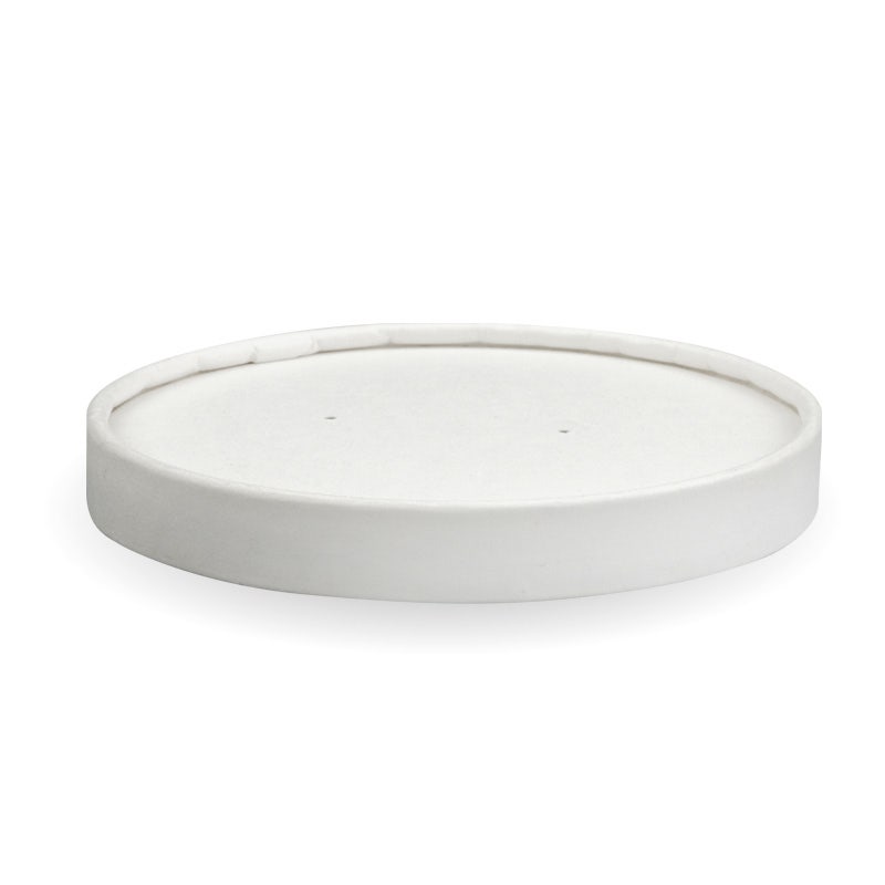 430-950ml / 12-32oz White Paper BioBowl Lid 1