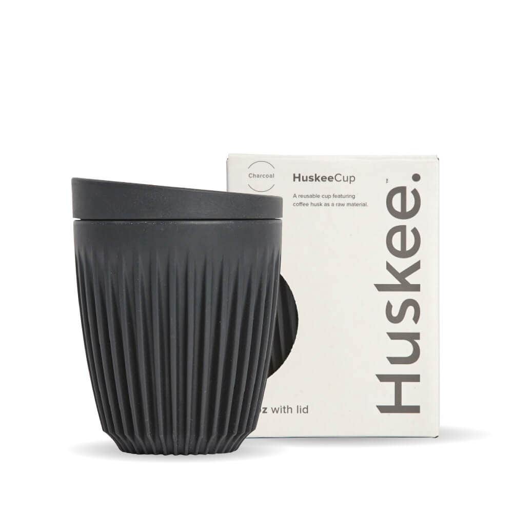 8oz Charcoal HuskeeCup & Lid (x12) 1