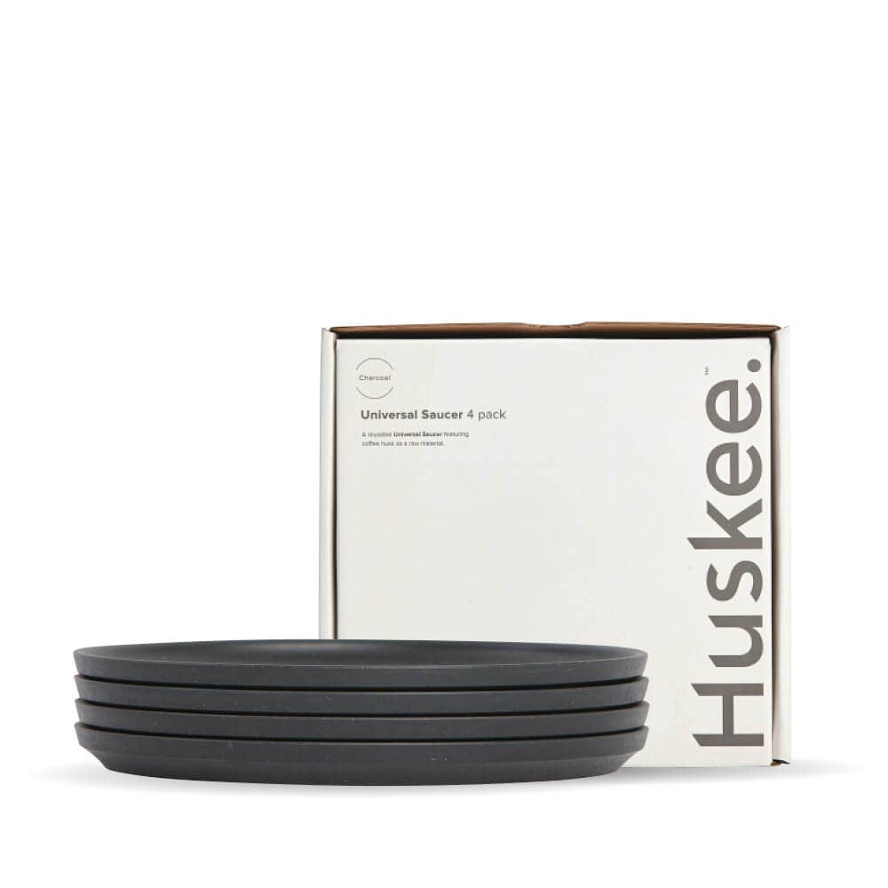 Charcoal HuskeeCup Classic Saucer 4-Pack (x12) 1