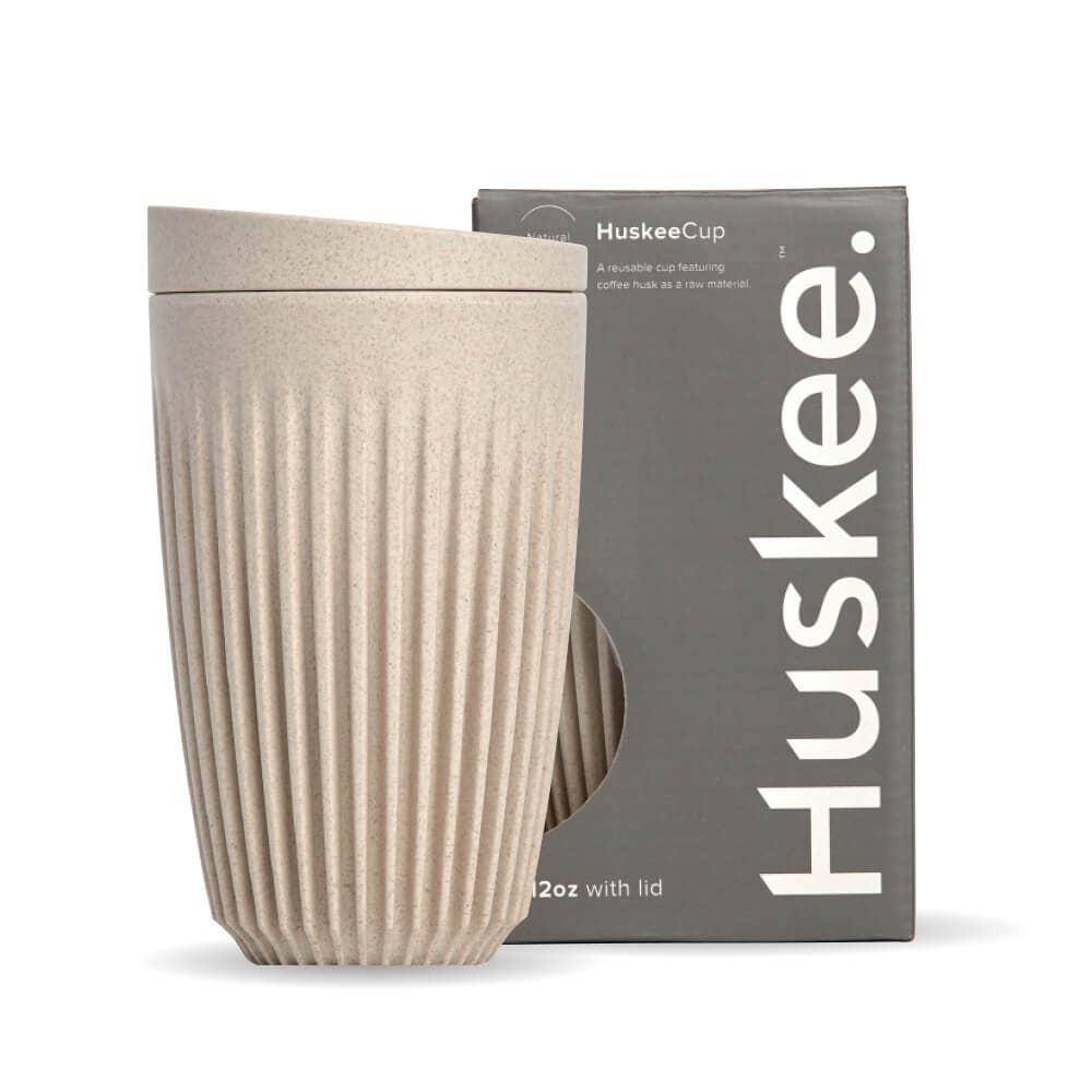12oz Natural HuskeeCup & Lid (x12) 1